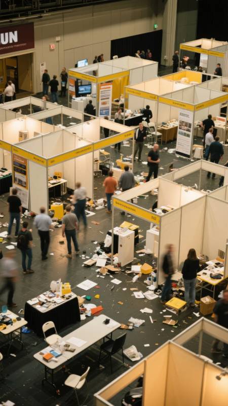 展会现场混乱不堪图片