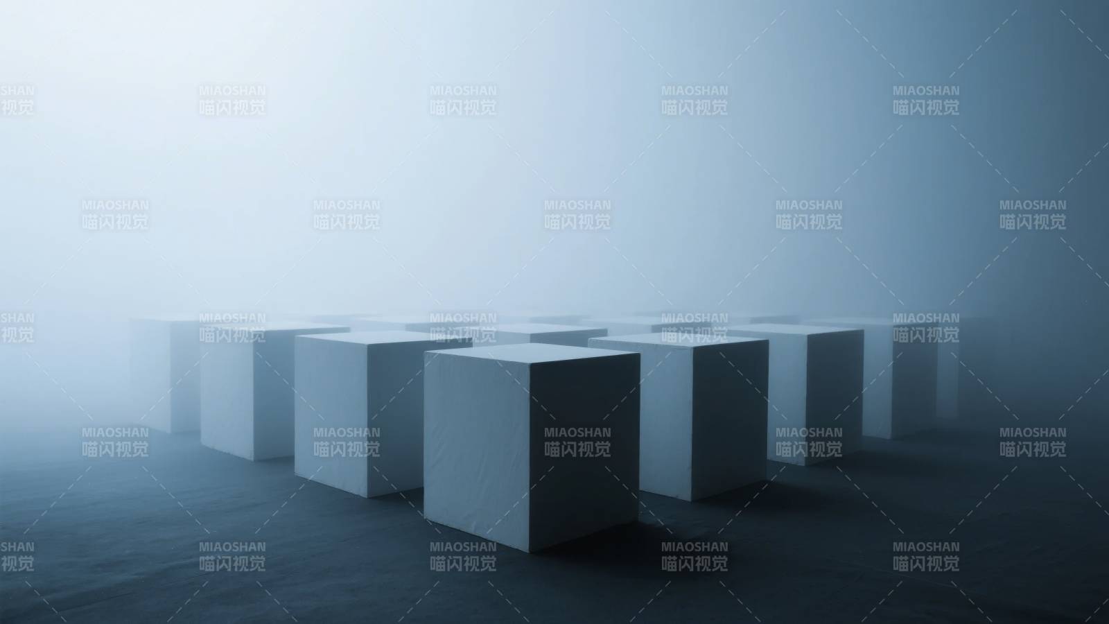 雾中立方体阵列图片