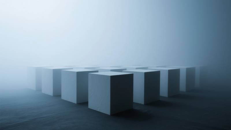 雾中立方体阵列图片