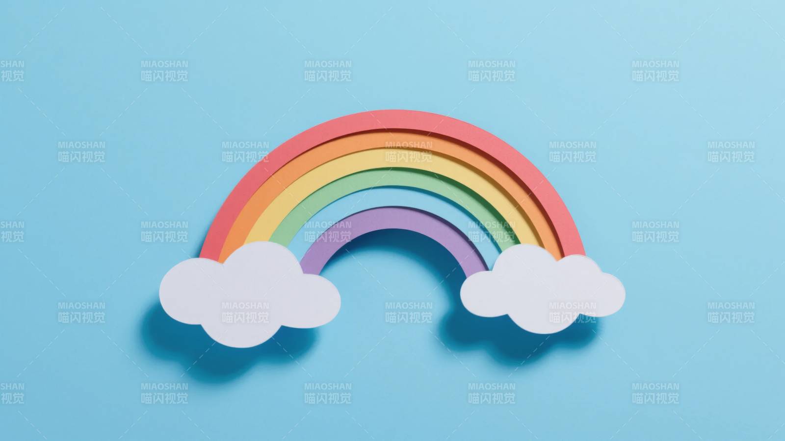 彩虹与云朵图片