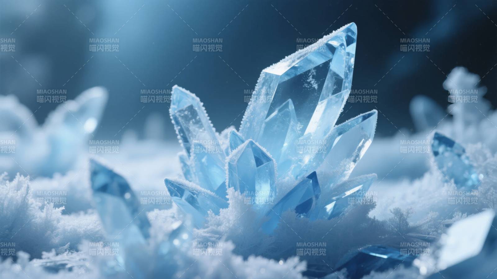 冰晶绽放图片