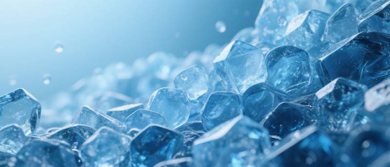 晶莹冰块特写图片