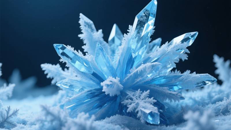 冰晶绽放图片