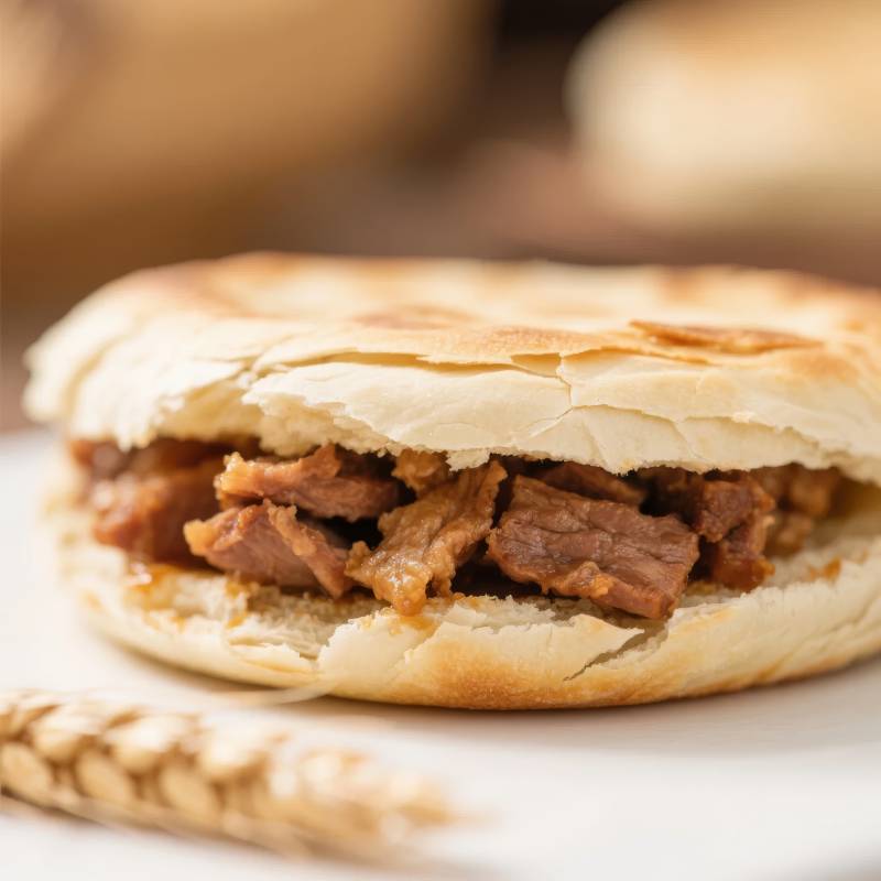 美味牛肉夹馍图片