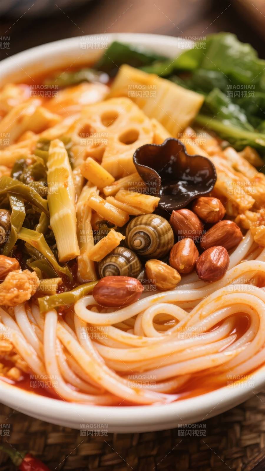 酸辣粉特写图片