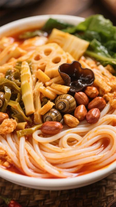 酸辣粉特写图片