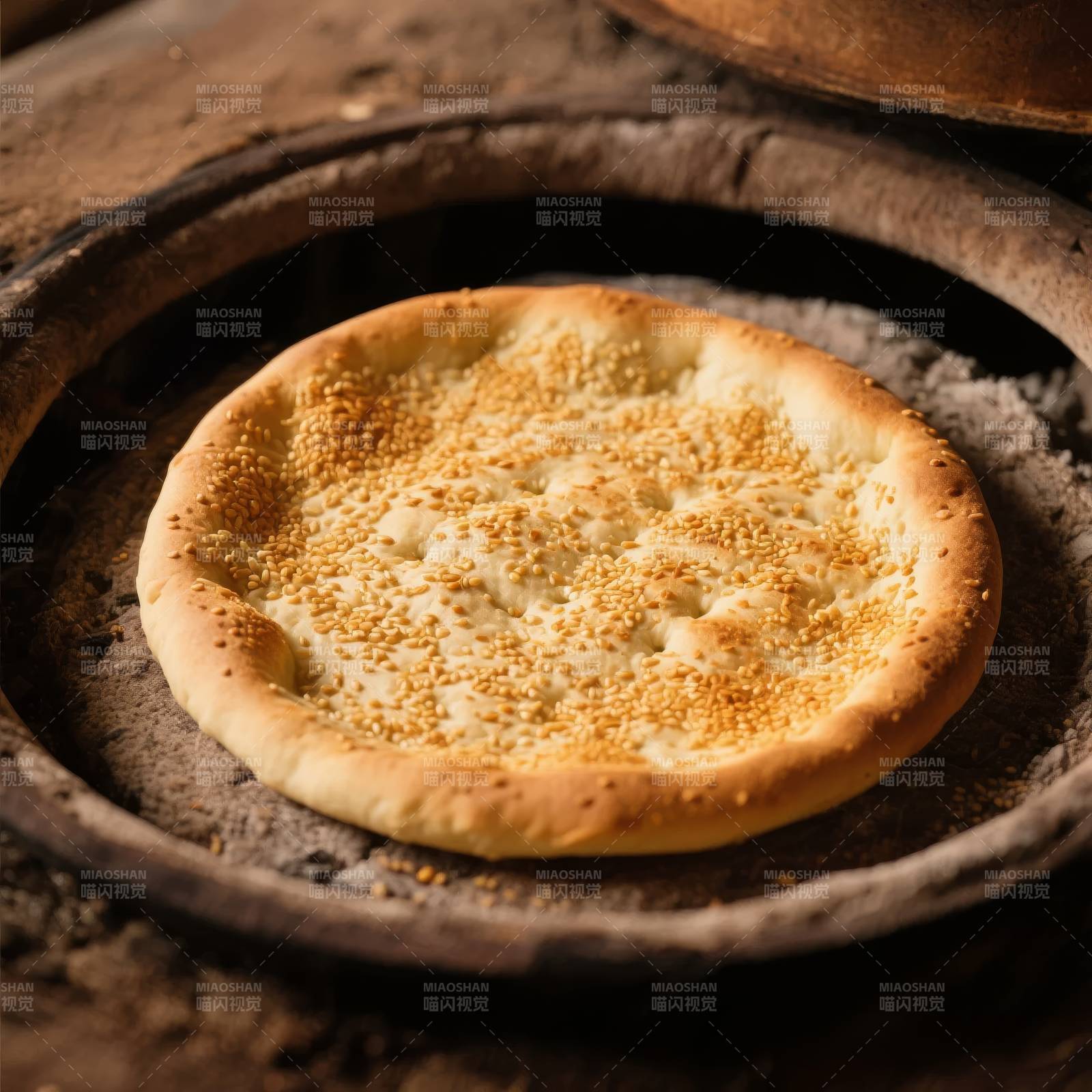 金黄酥脆烤饼图片