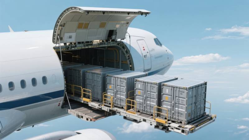 飞机装卸货运集装箱图片