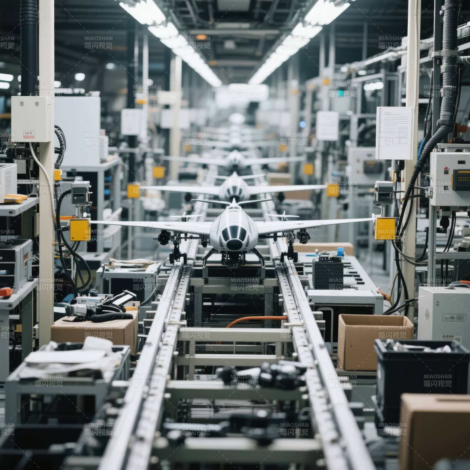 飞机生产线图片