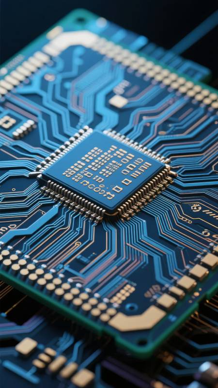 芯片电路特写图片