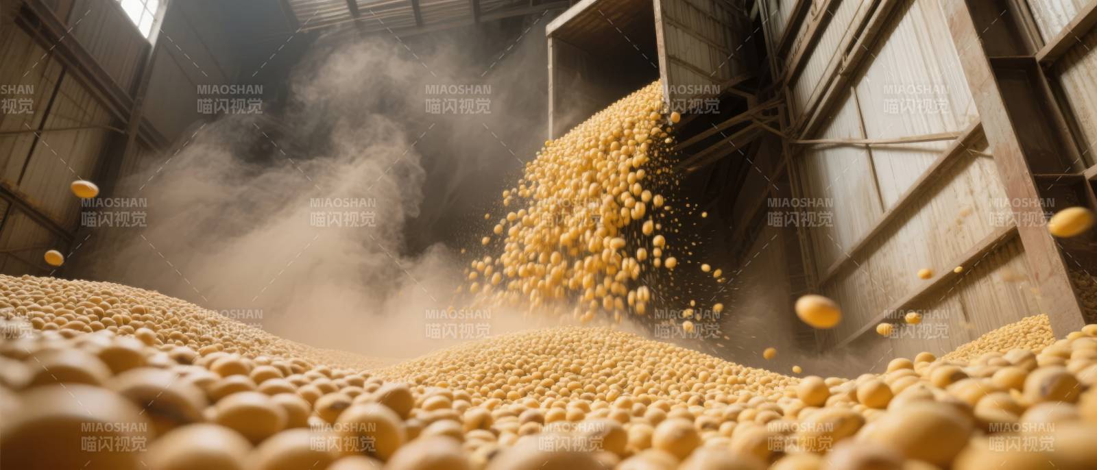 大豆倾泻入库图片