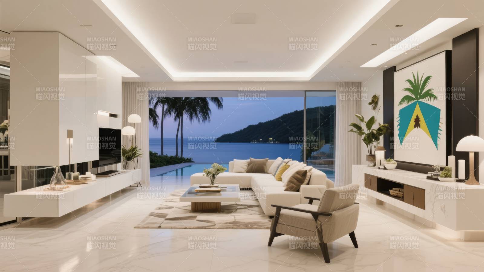 海滨现代客厅图片