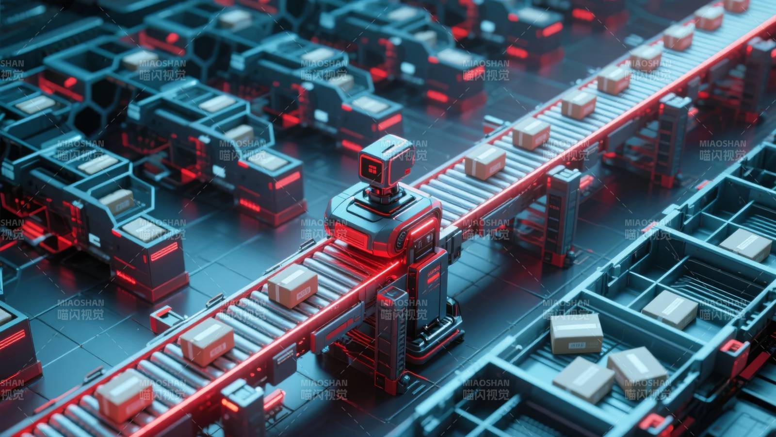 智能仓储机器人图片