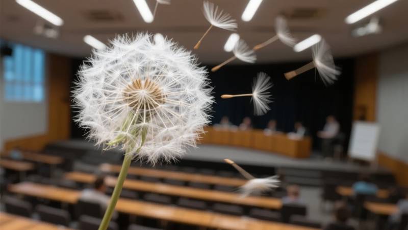 蒲公英飘散课堂图片