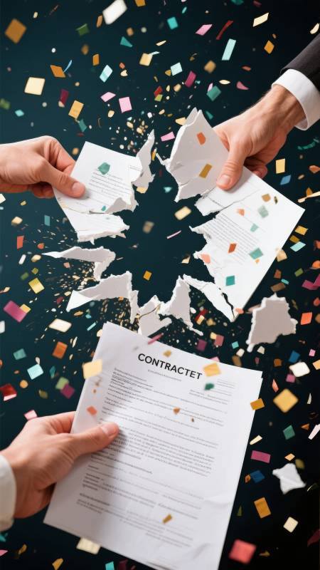 合同撕毁庆祝时刻图片