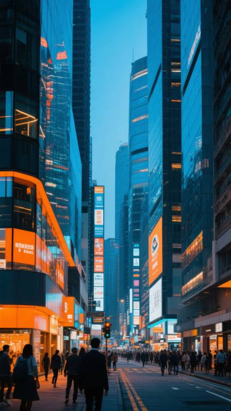 都市夜景繁华街图片