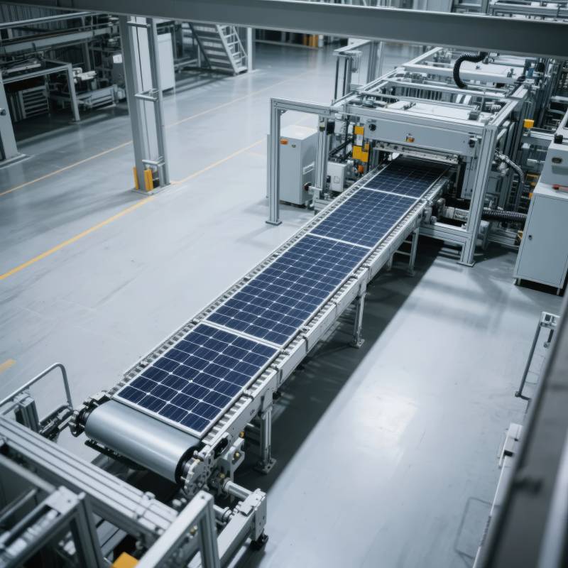 太阳能板生产线图片