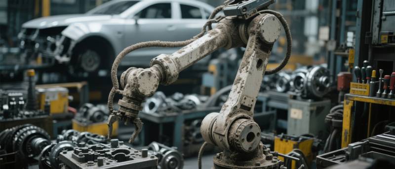 工业机器人作业中图片