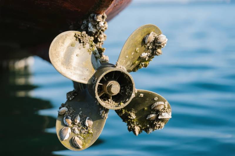 船桨上的贝壳图片