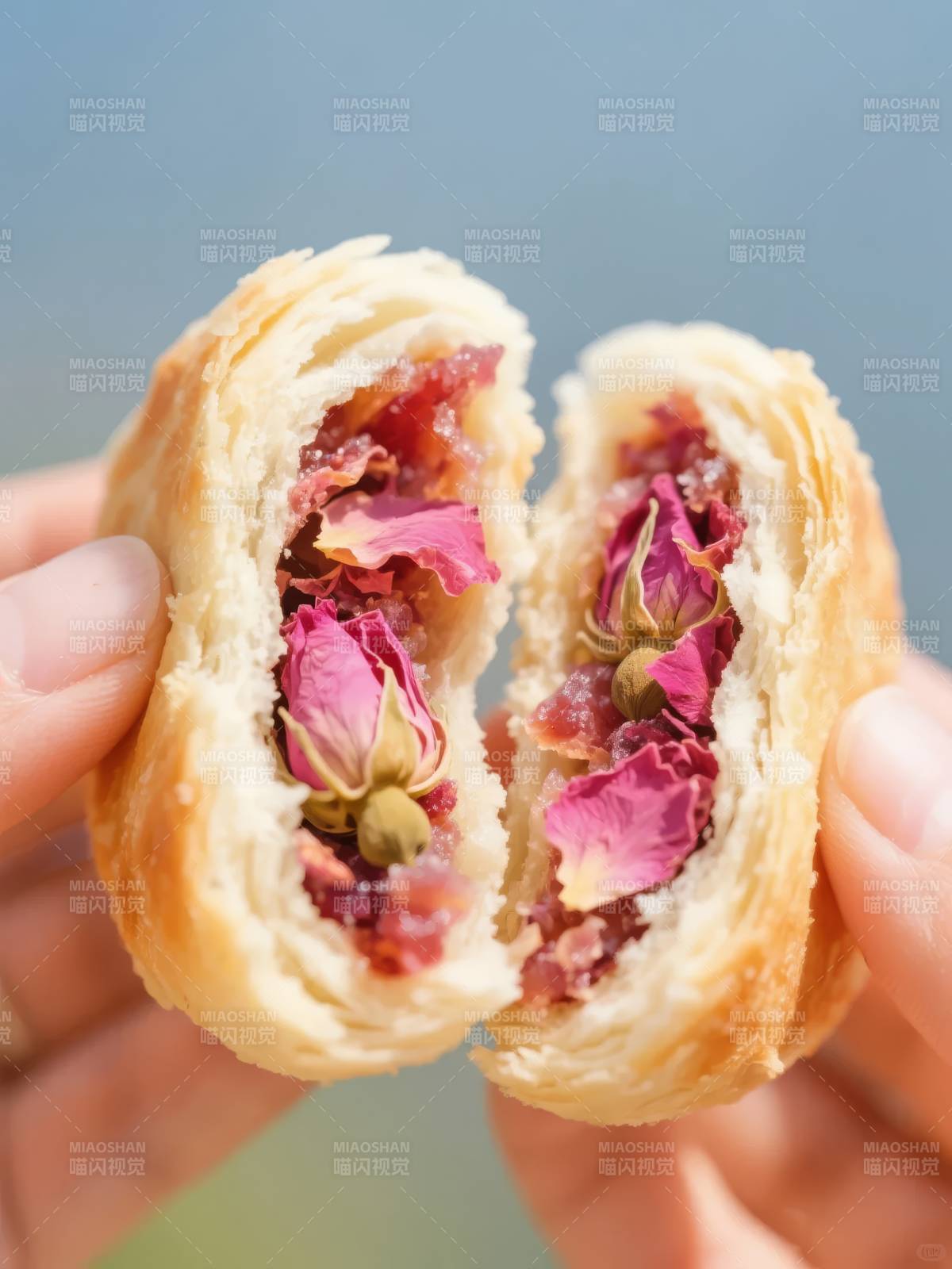 玫瑰花馅酥饼图片