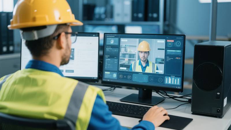 工地远程协作现场图片