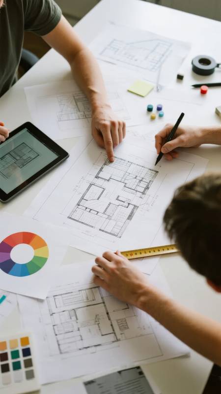 设计团队协作绘图图片