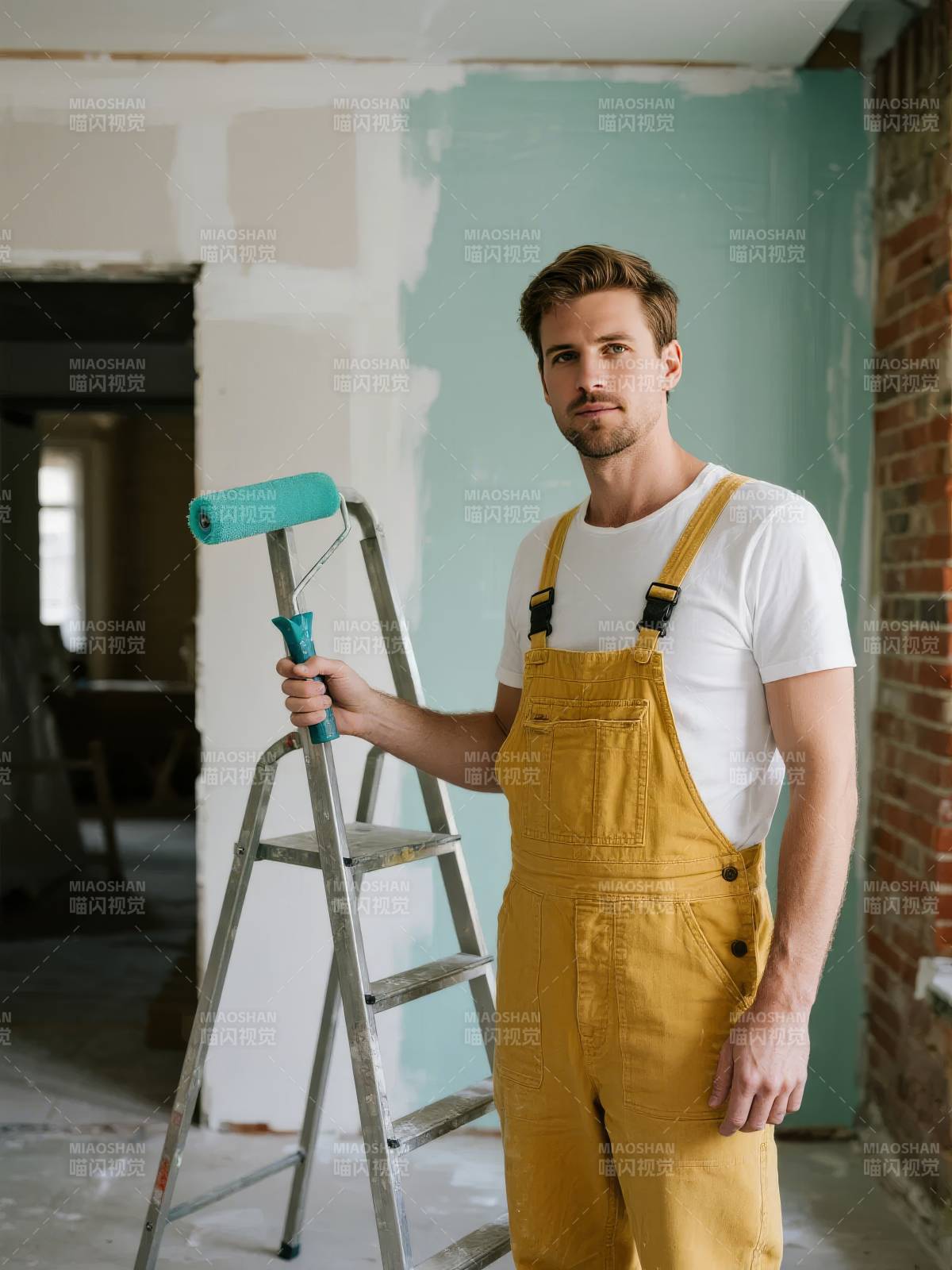 装修中的男人图片