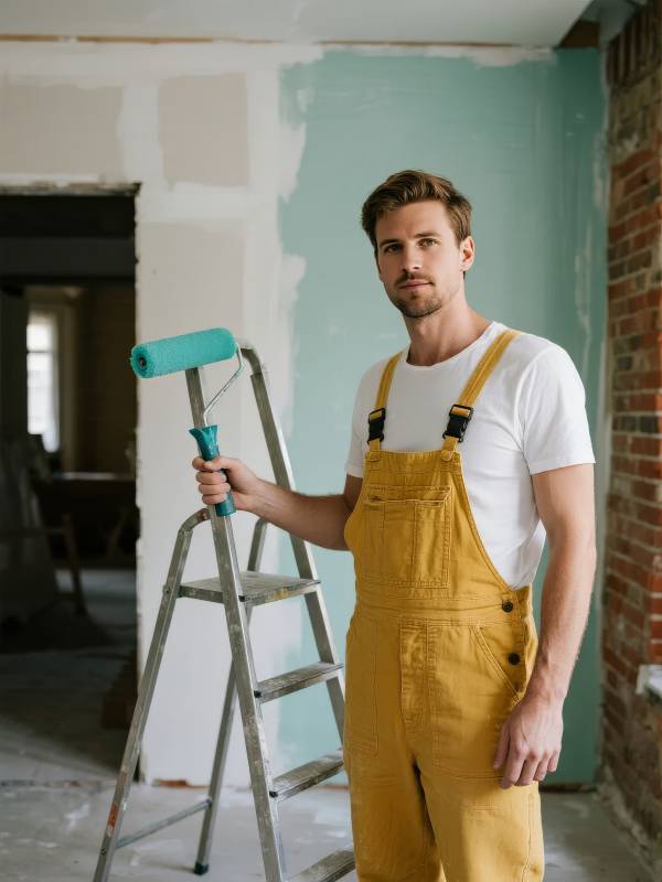 装修中的男人图片