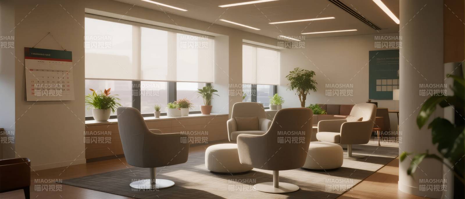 现代简约办公室图片