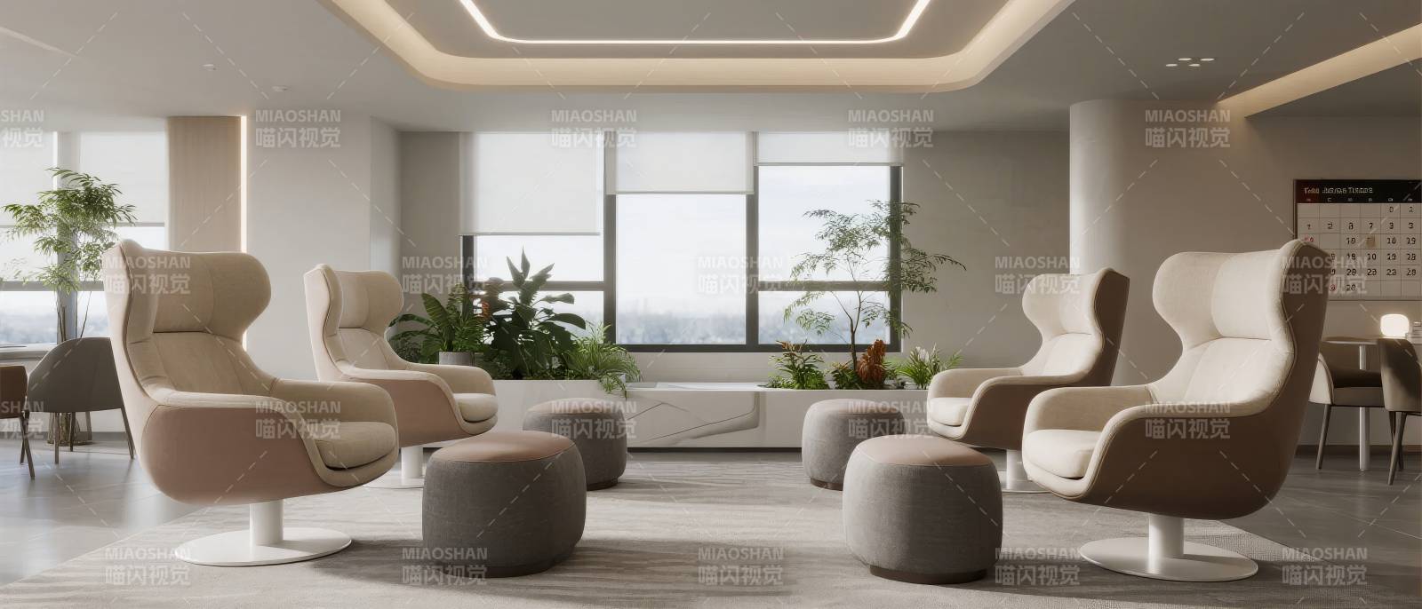 现代简约会客区图片