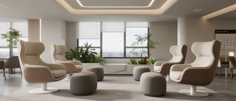 现代简约会客区图片