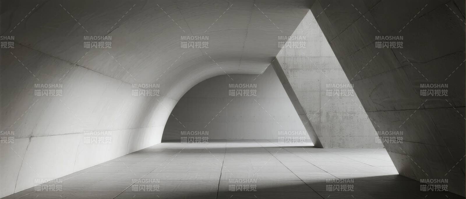 光影交错的几何空间图片