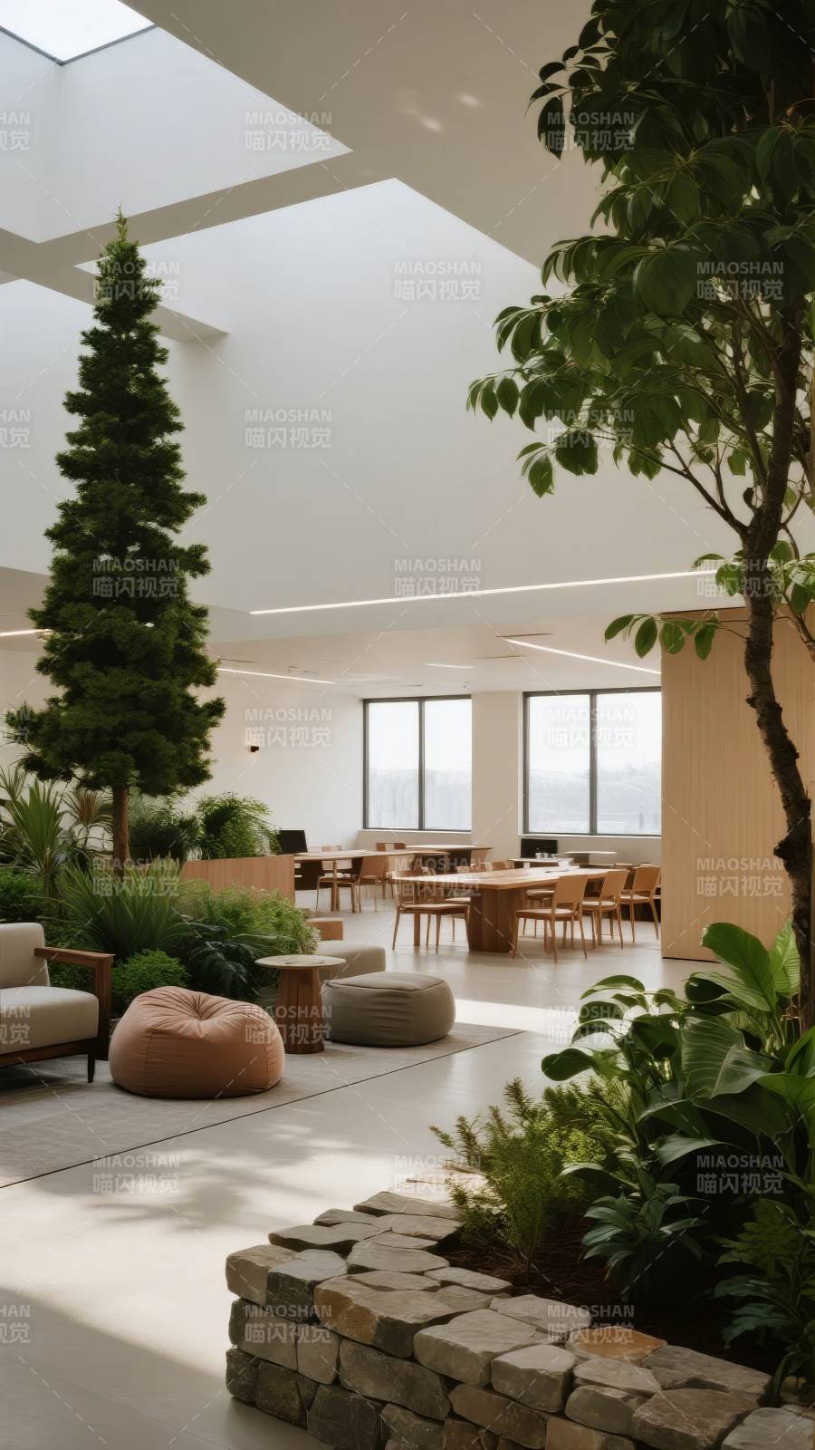 绿意盎然的室内空间图片