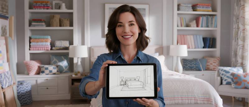 卧室设计手绘图图片