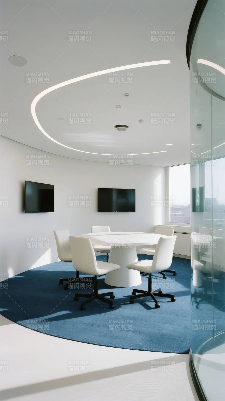 现代简约会议室图片