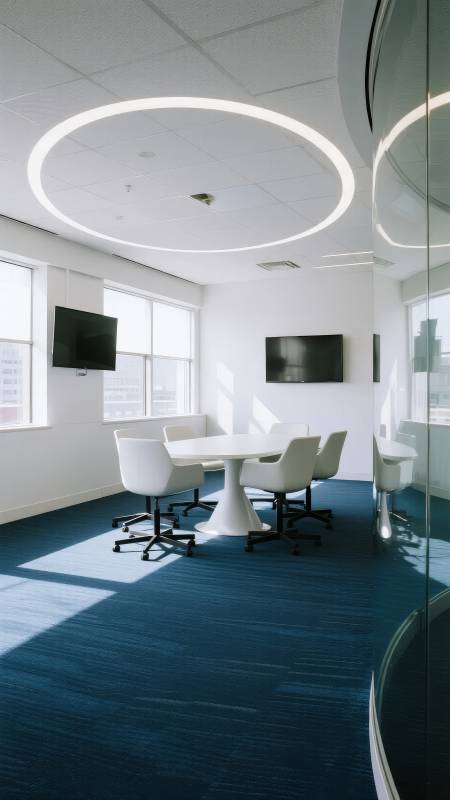 现代简约会议室图片