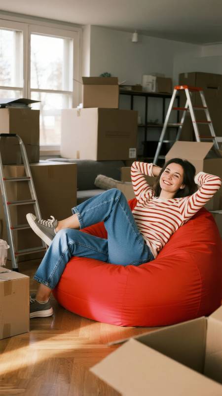 搬家新居的惬意时光图片