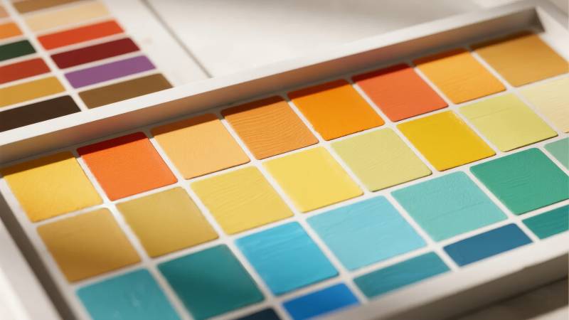 色彩斑斓的调色盘图片