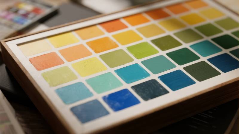 水彩色卡展示图片