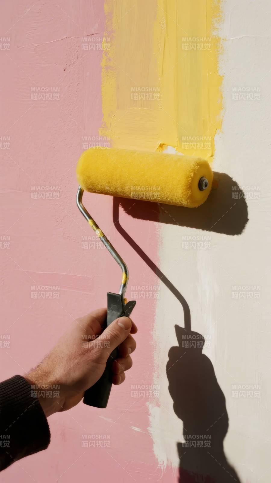 粉墙刷黄漆图片