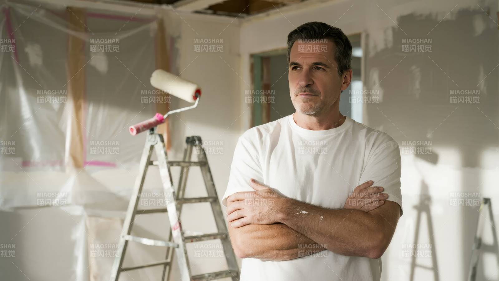 装修中的男人图片