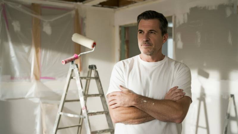 装修中的男人图片