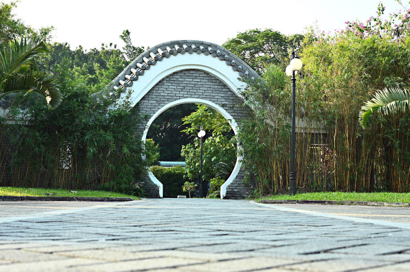 园林拱门美景图片