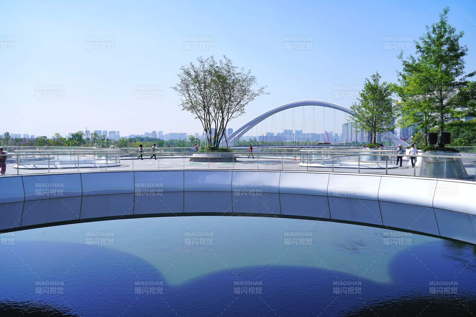 交子公园现代公园拱桥景观图片