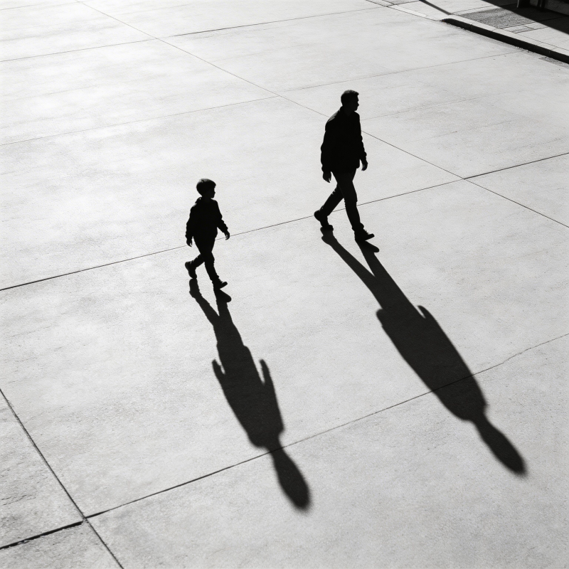 父与子的影子图片
