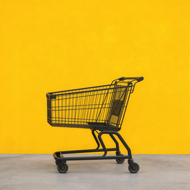 购物车 黄色背景图片