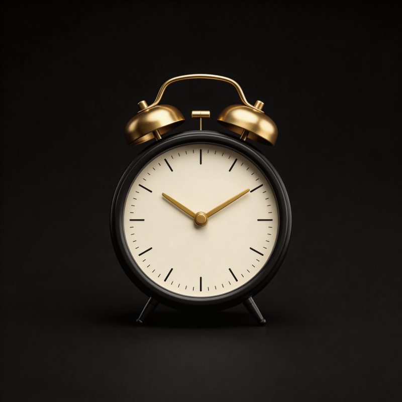 金色闹钟静谧时光图片