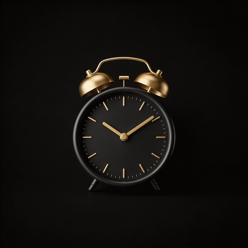 黑金闹钟静谧时光图片