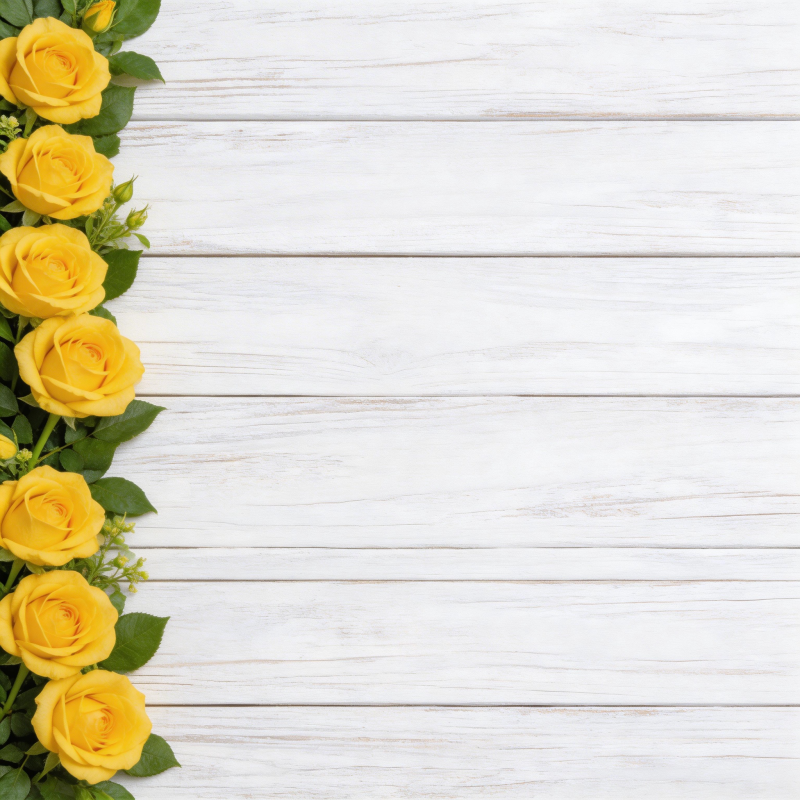 黄玫瑰边框装饰图片