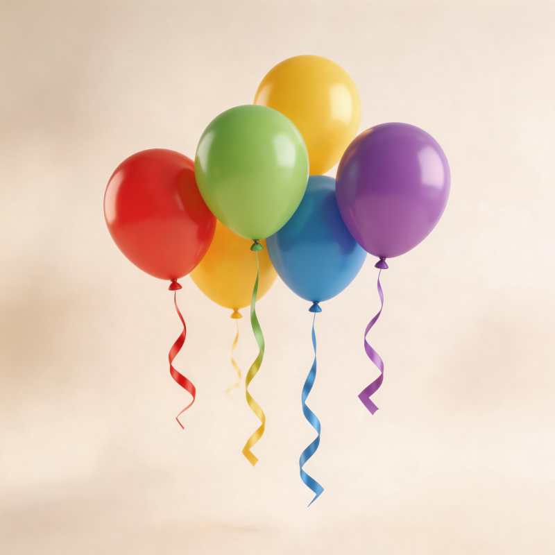 彩色气球飘浮图片